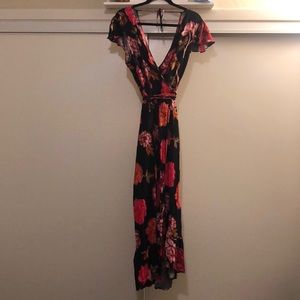 Floral Hi-Low Maxi Dress